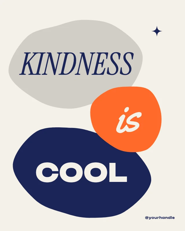 Kindness is cool quote post template