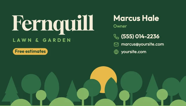 Landscaper business card template