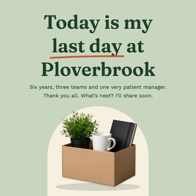 Last day at work LinkedIn post template