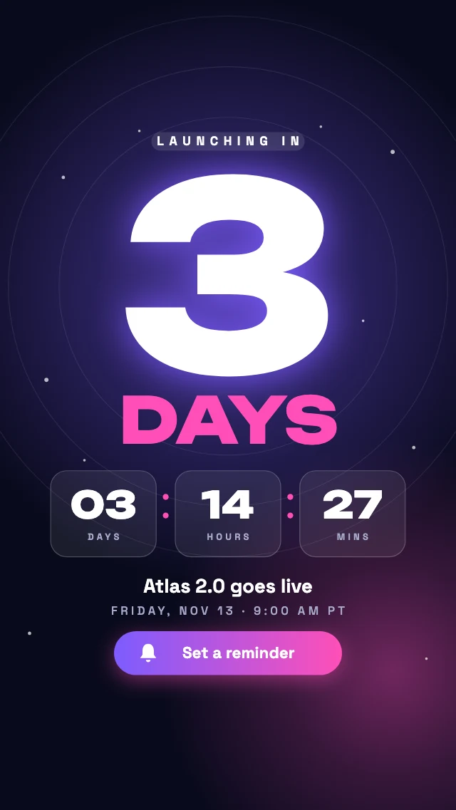 Launch countdown story template