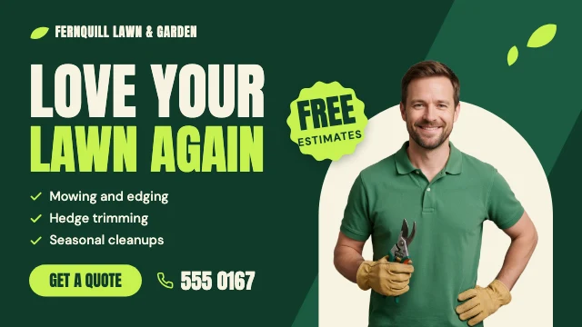 Lawn and garden services X ad template