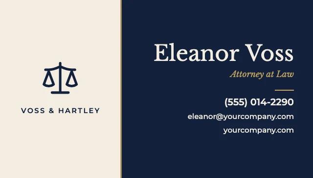 Lawyer business card template