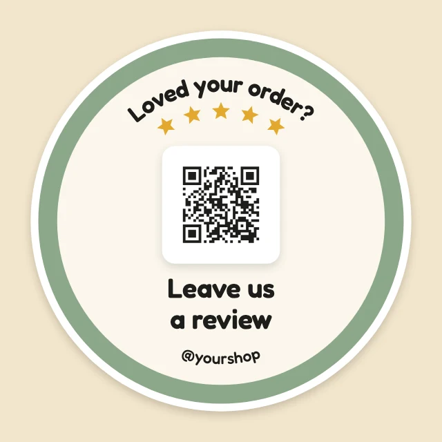 Leave us a review sticker template