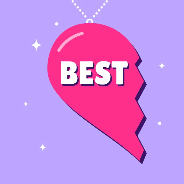 Left heart matching profile picture template
