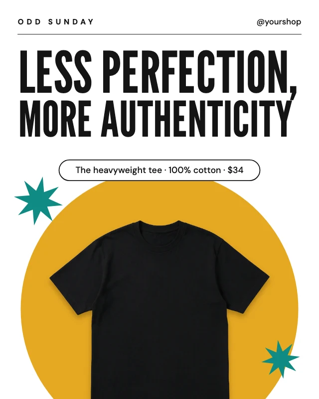 T-shirt slogan product post template
