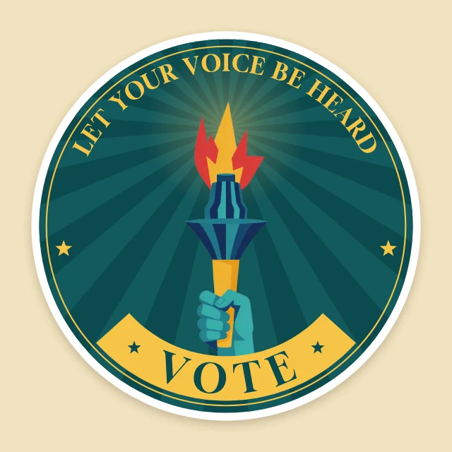 Let your voice be heard sticker template