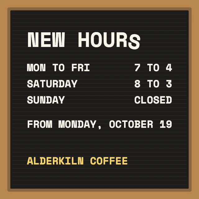 Letter board new hours post template