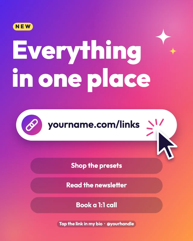 Link in bio post template