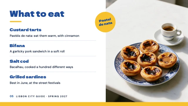 City travel guide presentation template, page 5 of 8