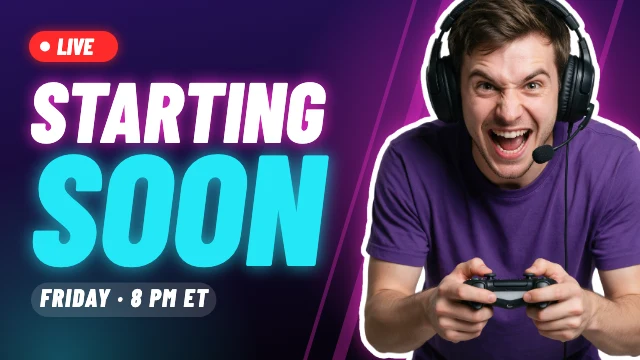 Live starting soon YouTube thumbnail template