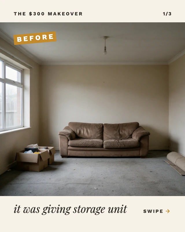 Room makeover before and after template, page 1 of 3