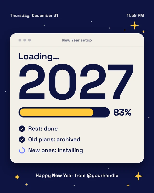 Loading 2027 New Year post template