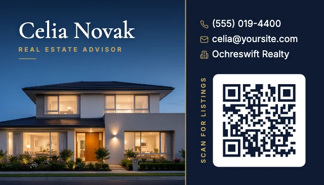 Luxury real estate business card template