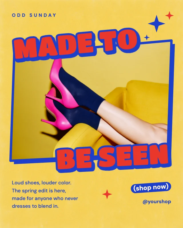 Made to be seen fashion post template