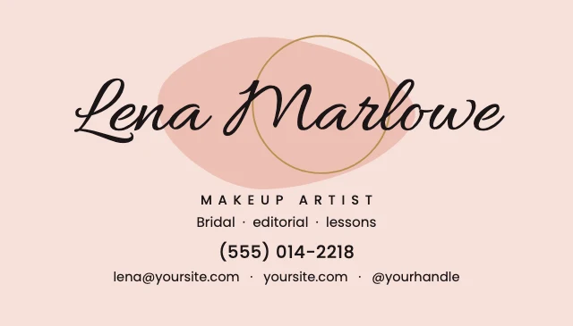 Makeup artist business card template