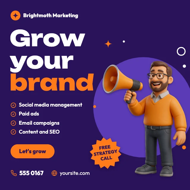 Marketing agency Instagram post template