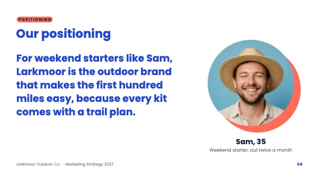 Marketing strategy presentation template, page 4 of 8