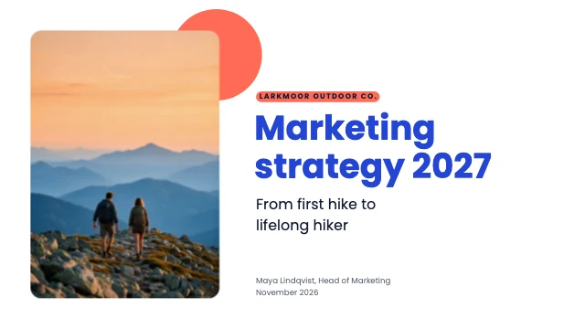 Marketing strategy presentation template