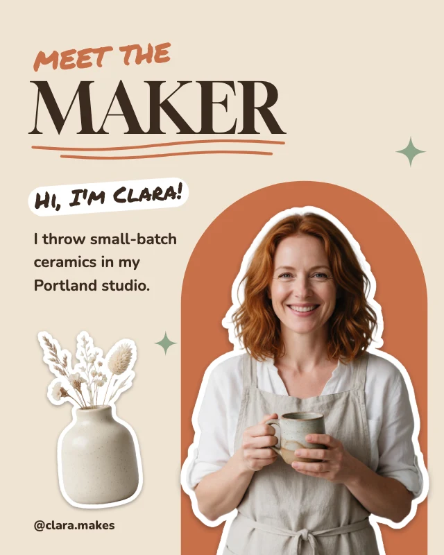 Meet the maker post template