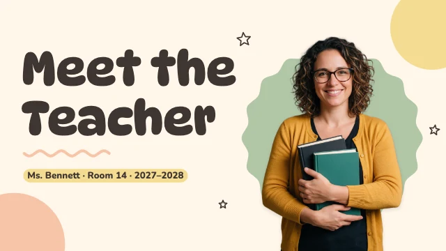 Meet the teacher presentation template
