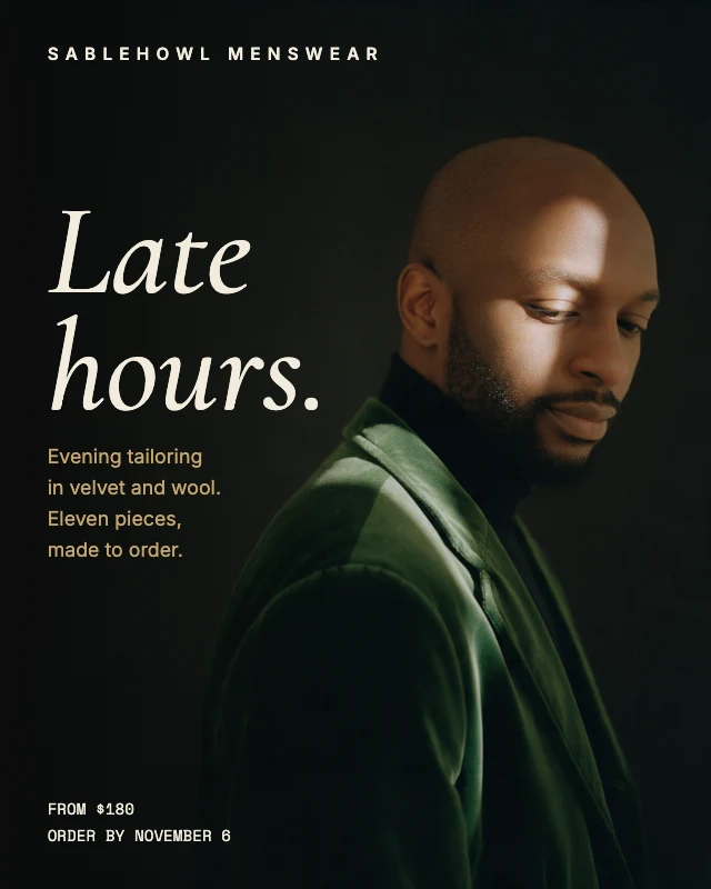 Menswear editorial Instagram post template