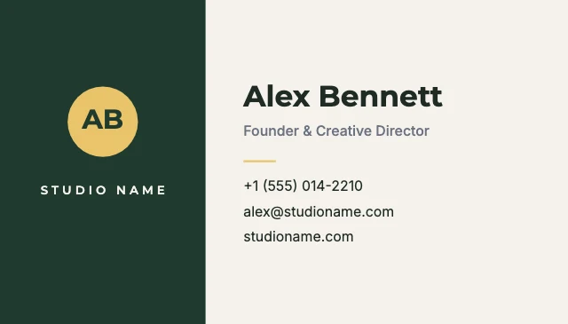 Minimal business card template