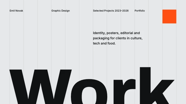 Minimal graphic design portfolio template