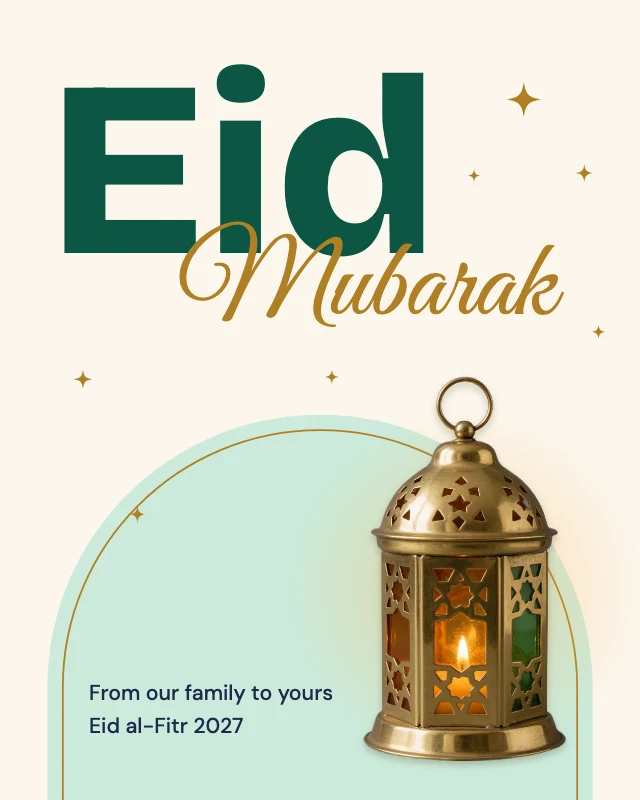 Modern Eid Mubarak post template