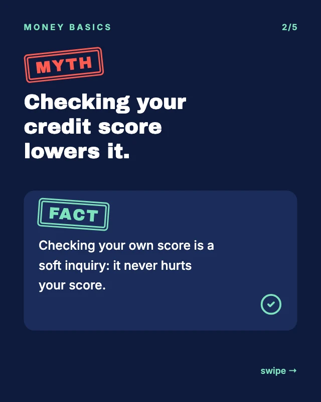 Money myths carousel template, page 2 of 5
