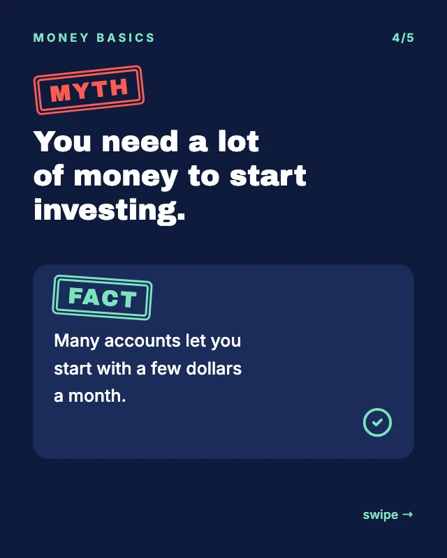 Money myths carousel template, page 4 of 5