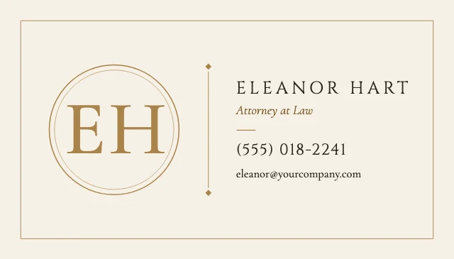 Monogram business card template