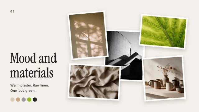 Moodboard presentation slide template