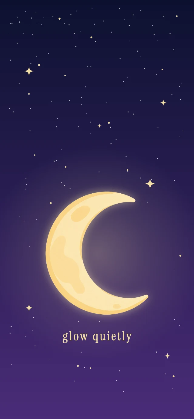 Moon and stars phone wallpaper template