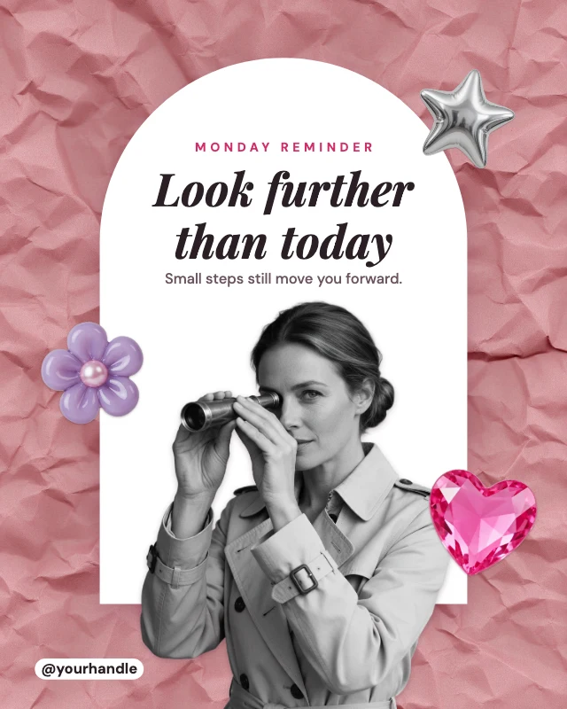 Motivation collage post template