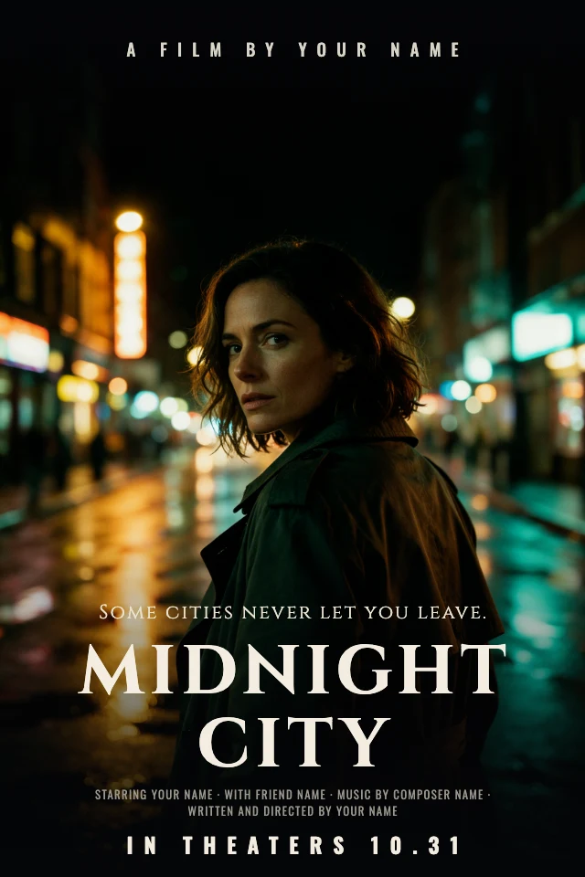 Movie poster template
