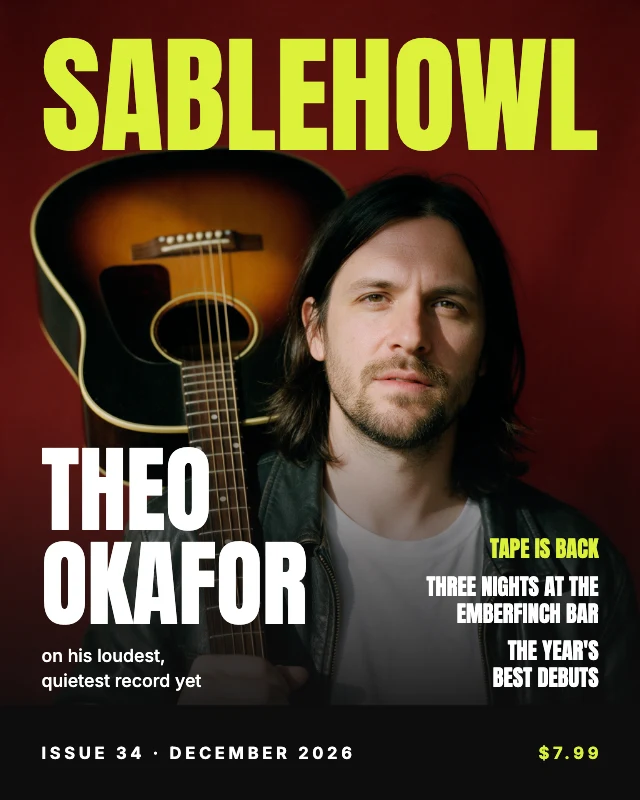 Music magazine cover post template
