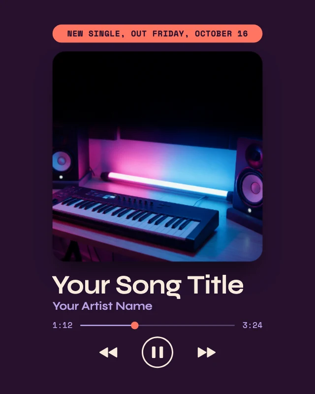 Music player new single post template
