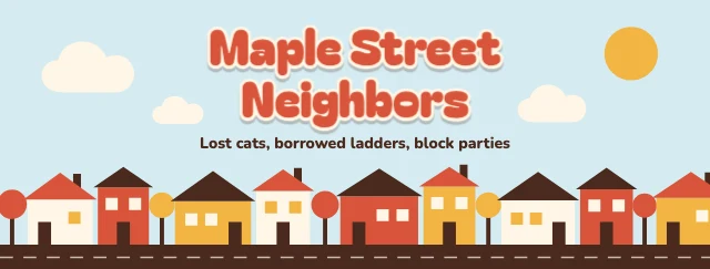 Neighborhood group Facebook cover template