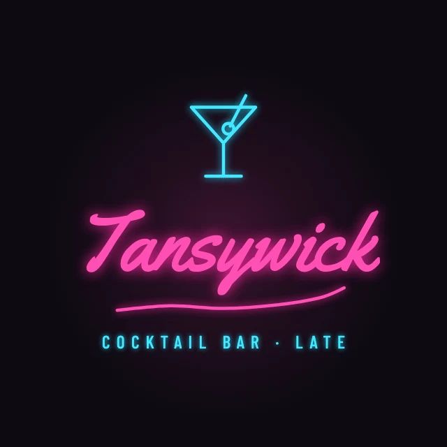 Neon script logo template