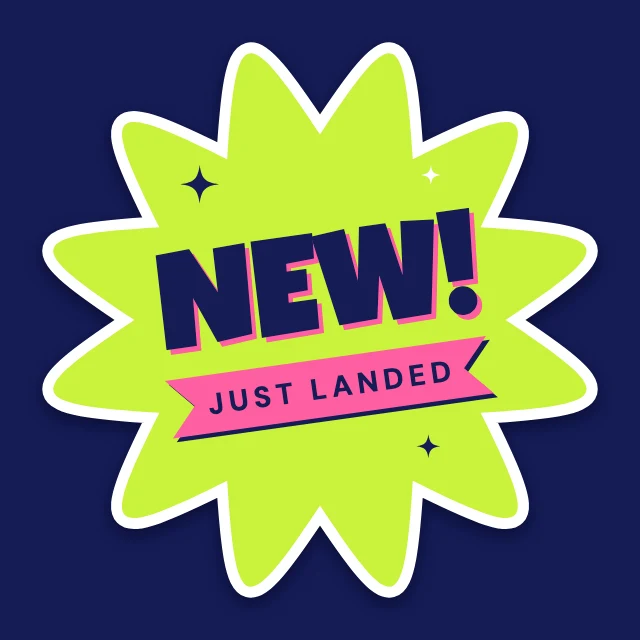 New arrival burst sticker template