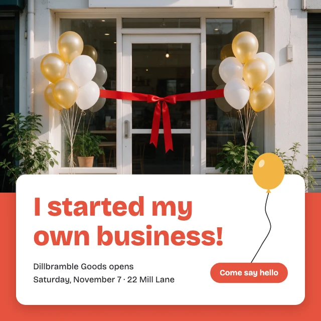 New business announcement LinkedIn post template