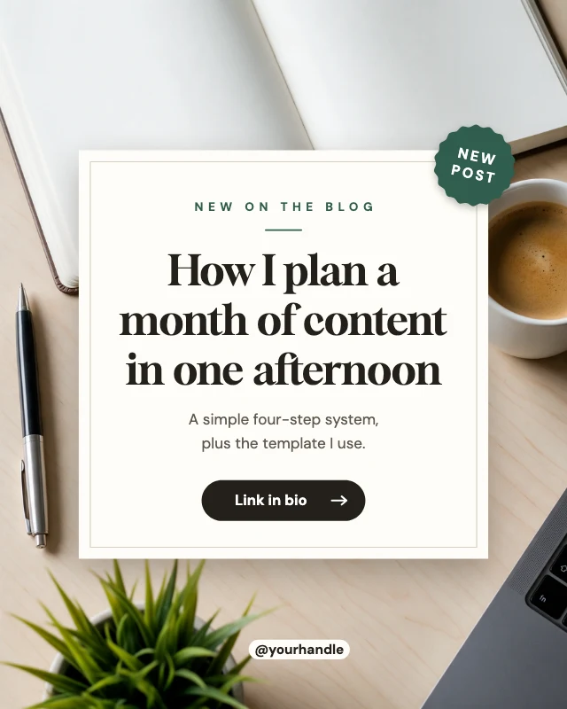 New on the blog post template