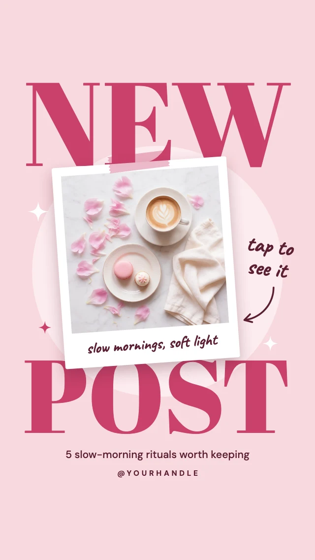 New post alert story template