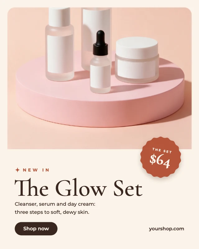 New skincare arrival post template