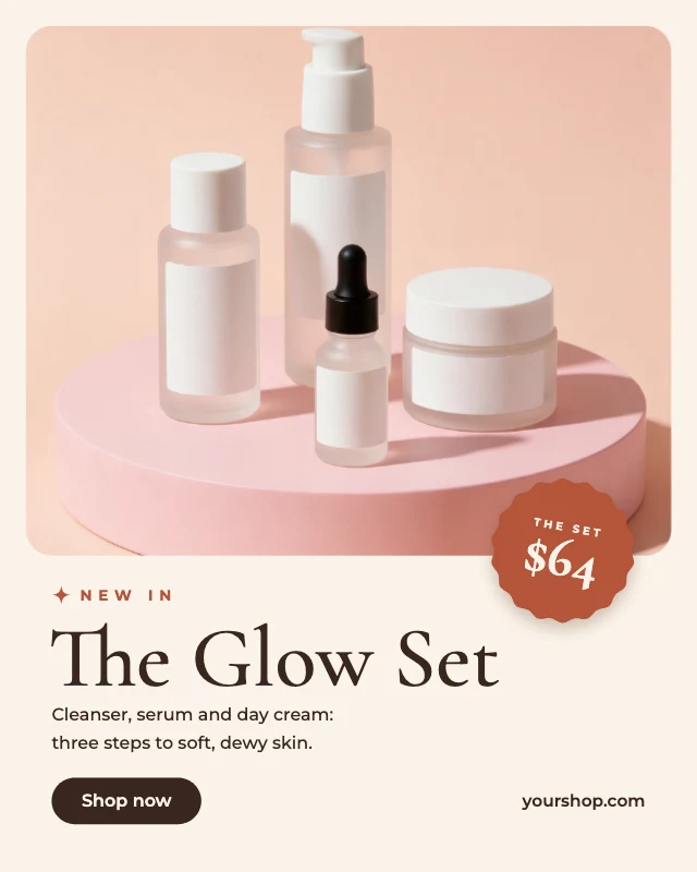 New skincare arrival post template