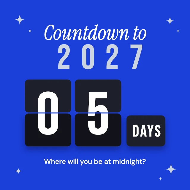 New Year countdown post template