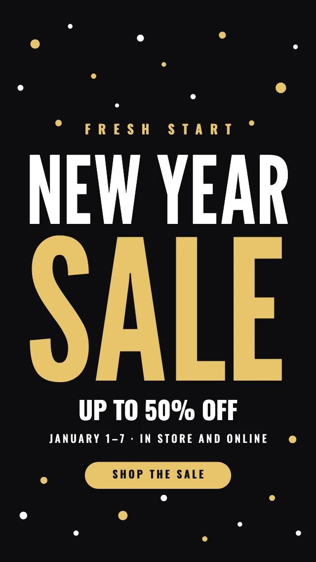 New Year sale story template