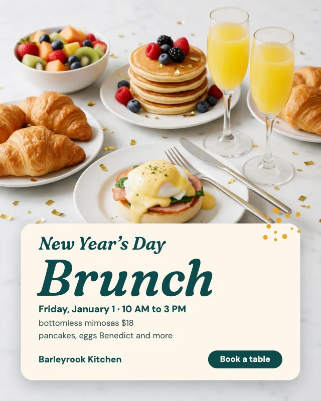 New Year’s Day brunch post template