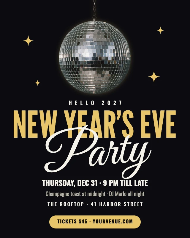 New Year’s Eve party post template