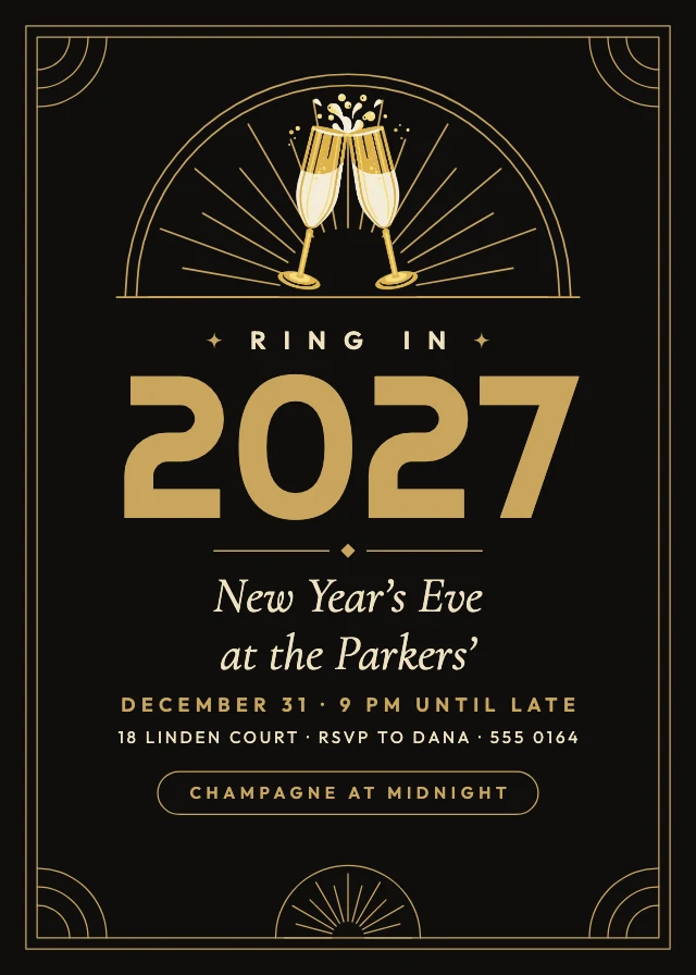 New Year’s Eve party invitation template